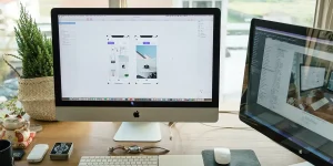 imac with a second monitor
